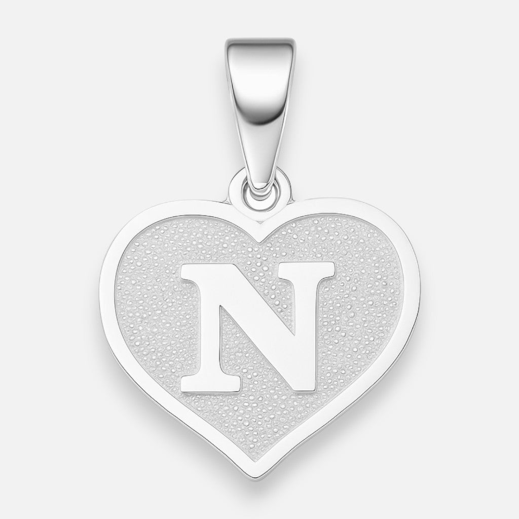 Colgante Corazón Letra N