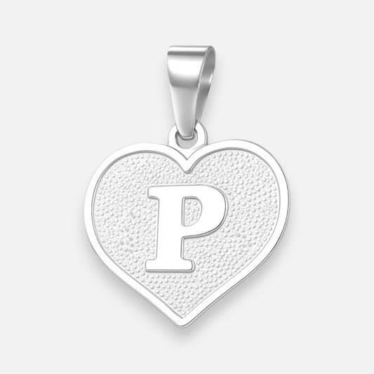 Colgante Corazón Letra P