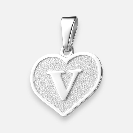Colgante Corazón Letra V