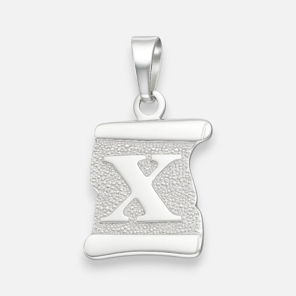 Colgante Pergamino Letra X
