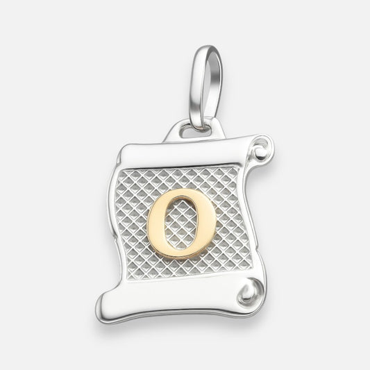 Colgante Pergamino Letra O en Oro