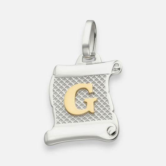 Colgante Pergamino Letra G en Oro