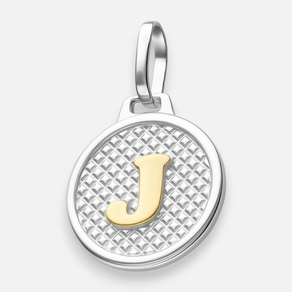 Colgante Circular Letra J en Oro