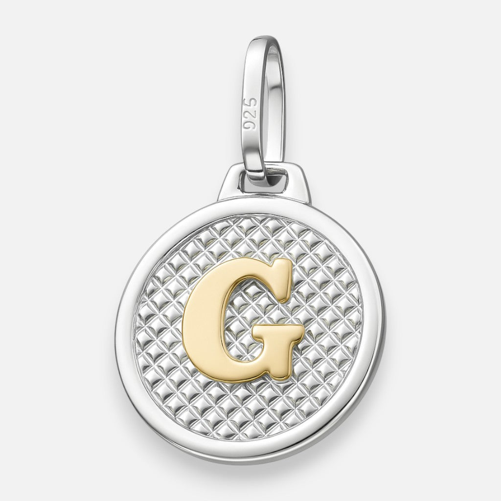 Colgante Circular Letra G en Oro