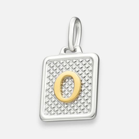 Colgante Rectangular Letra O en Oro