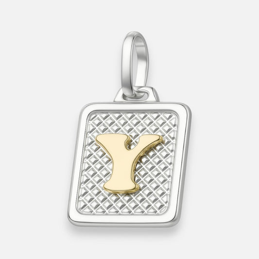 Colgante Rectangular Letra Y en Oro