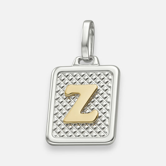 Colgante Rectangular Letra Z en Oro