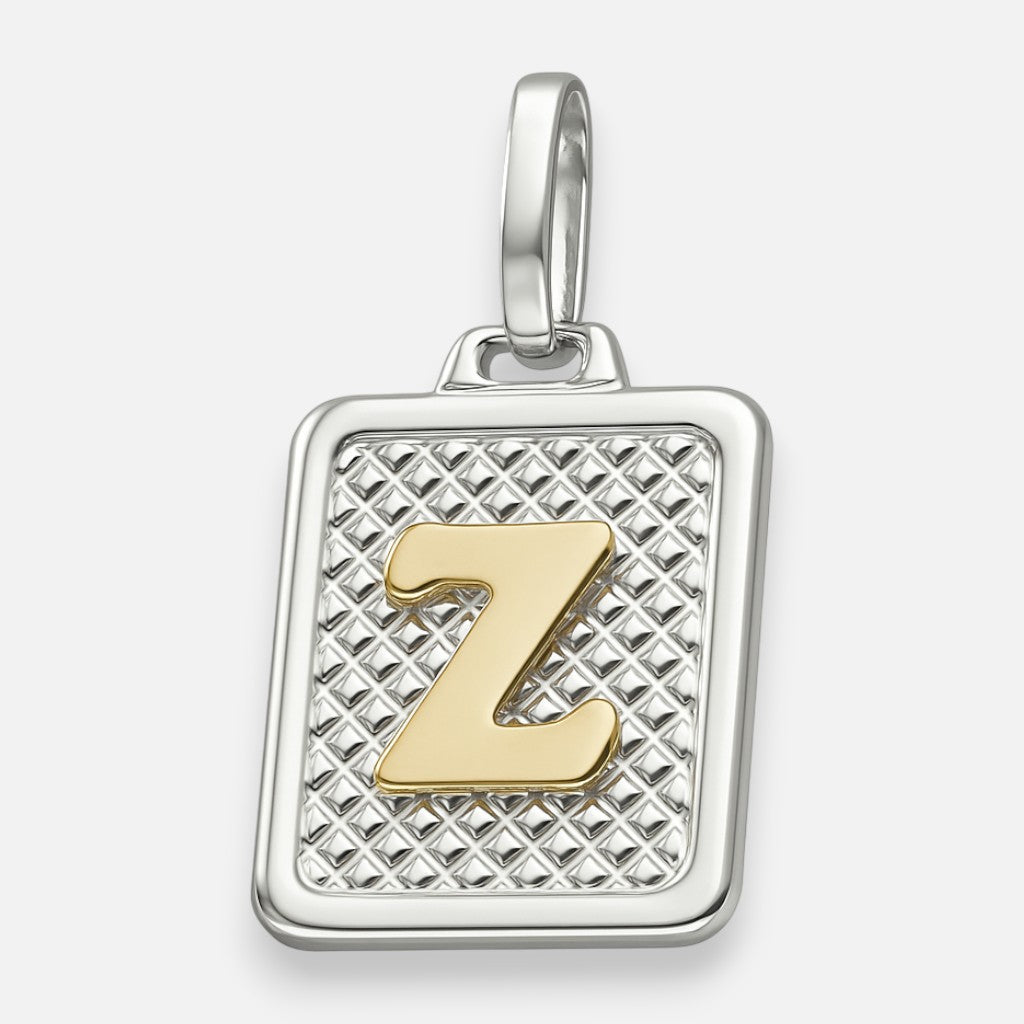 Colgante Rectangular Letra Z en Oro