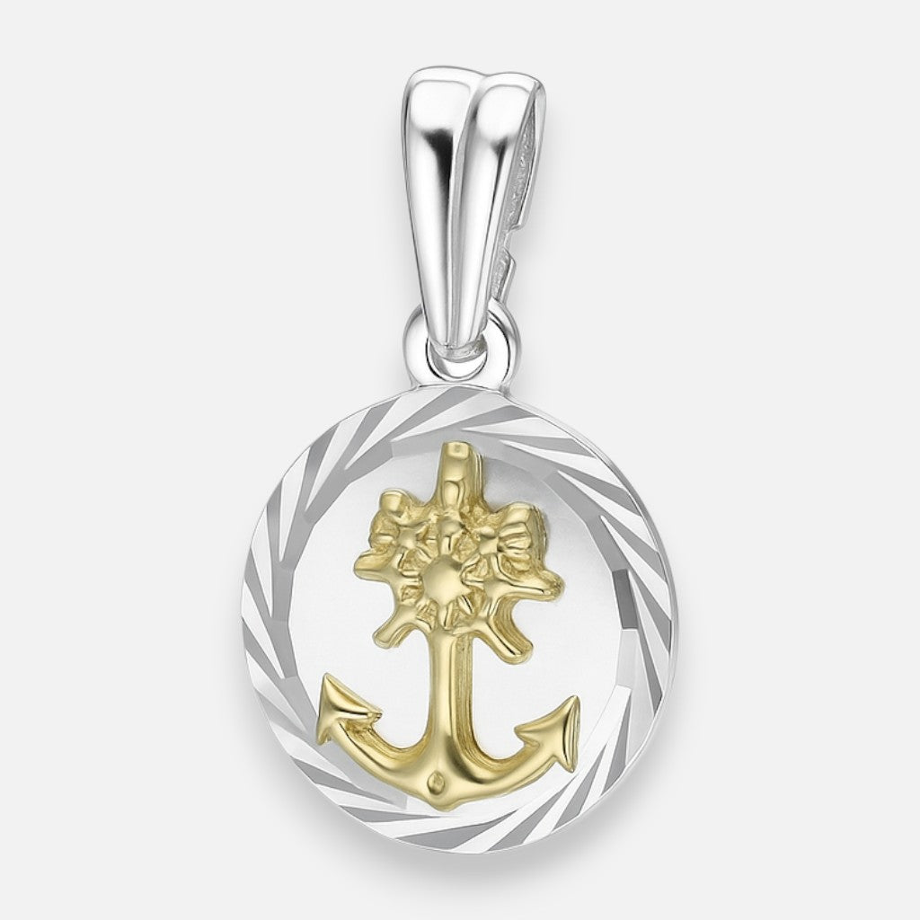 Colgante Ancla y Timón en Oro