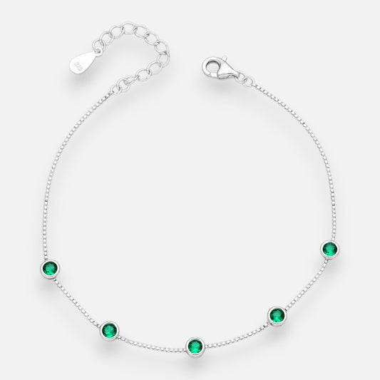 Pulsera Veneciana Circones Esmeralda