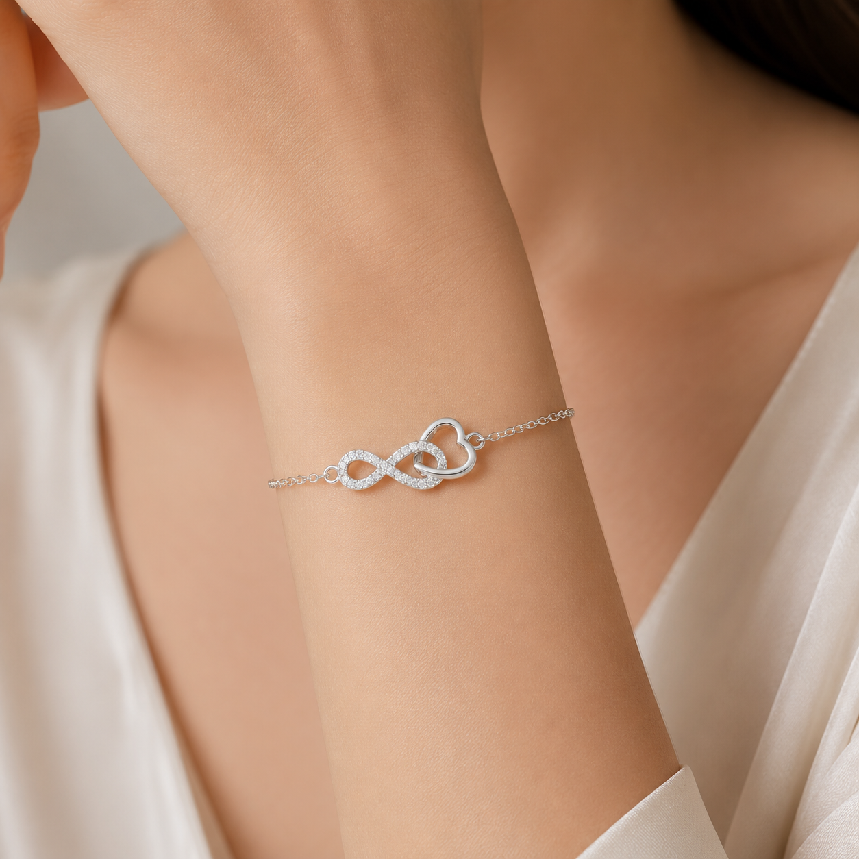 Pulsera Infinito Corazón Entrelazado Circones
