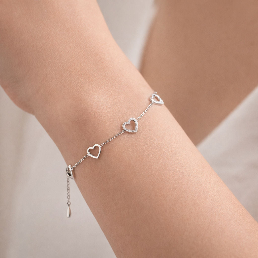 Pulsera Corazones Circones