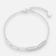Pulsera Veneciana Rectángulos Circones Baguette