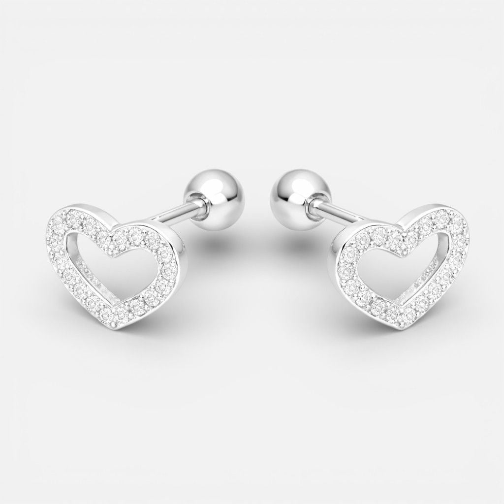 Aro con Tope Corazón Circones 6x4 mm