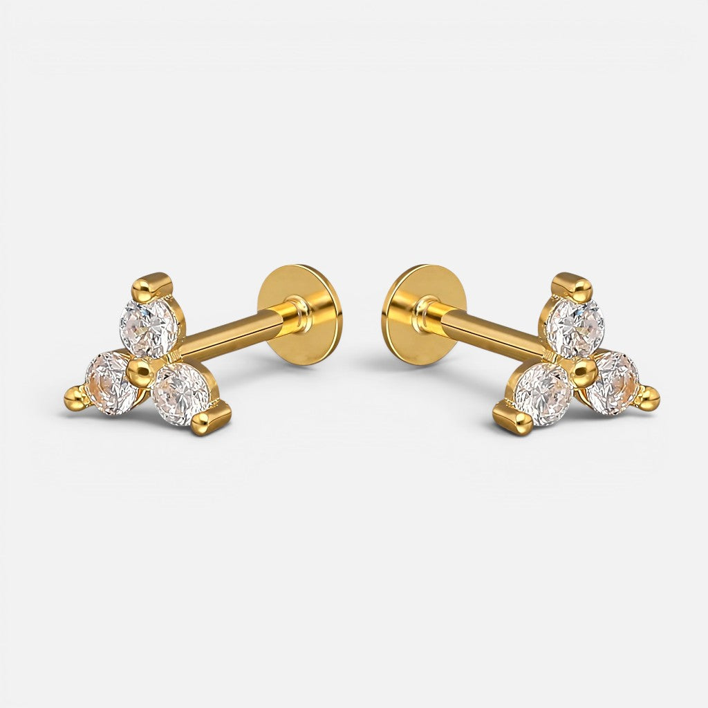 Piercing Flat Flor Circones 6 mm