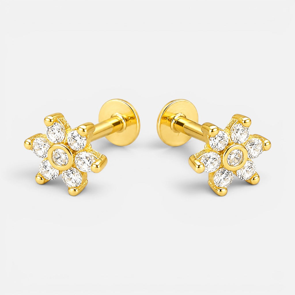Piercing Flat Flor Circones 6 mm