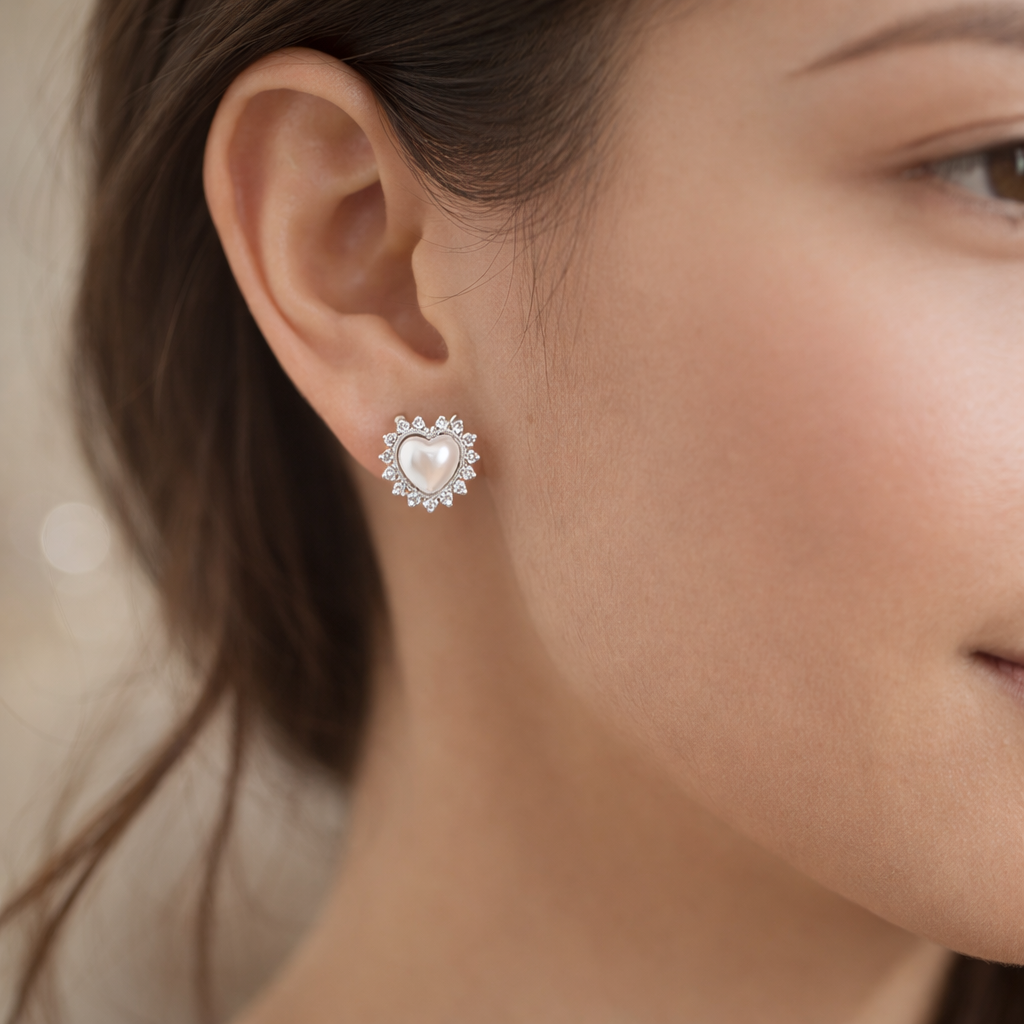 Aro Corazón Perla Circones