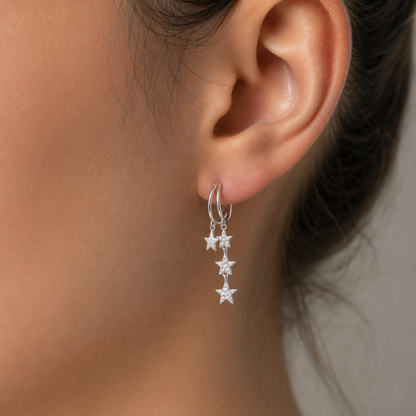 Semi Argolla Desigual Estrellas Circones 14 mm