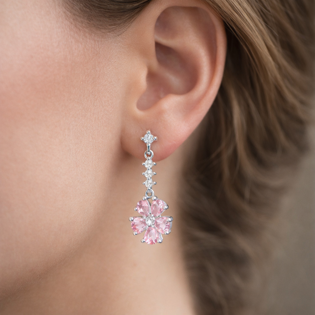 Aro Flor Circones Rosa Francia