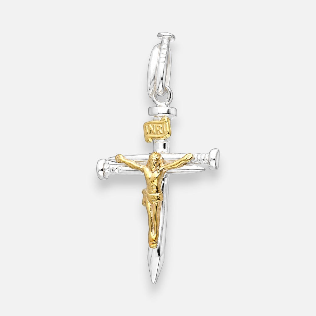 Colgante Crucifijo Clavo y Oro