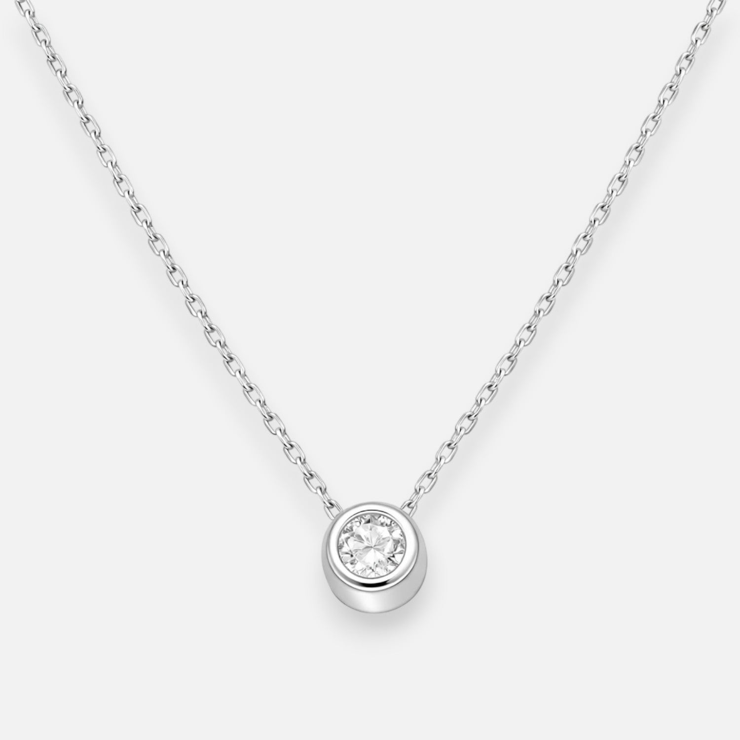 Collar Circón Punto de Luz 4 mm