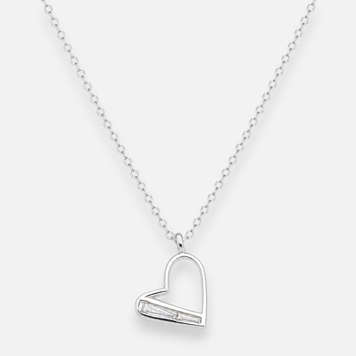 Collar Corazón Circones Baguette