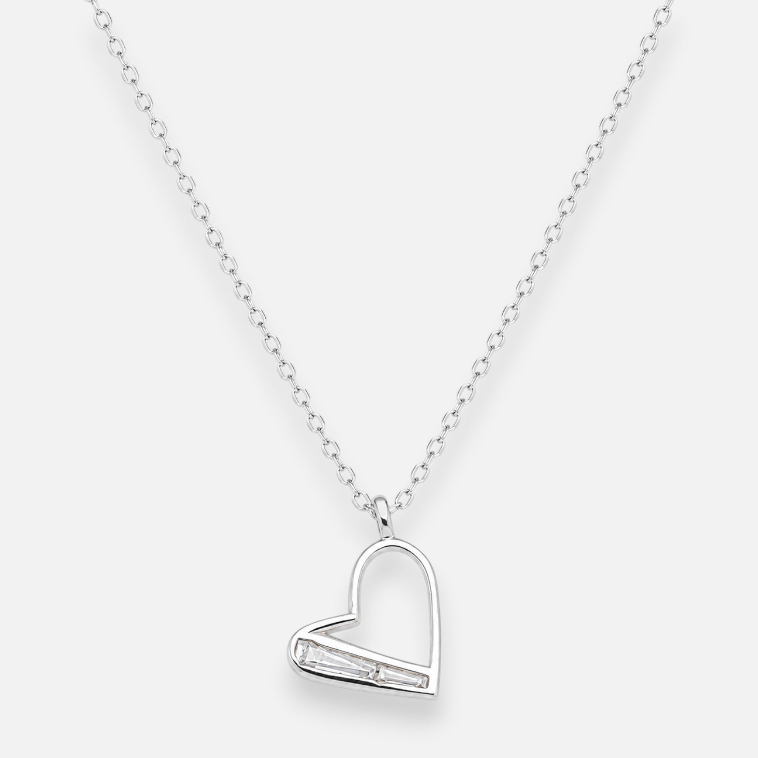 Collar Corazón Circones Baguette