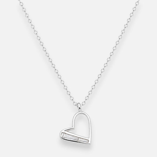 Collar Corazón Circones Baguette