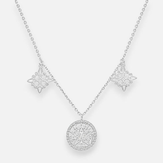 Collar Tetragrámaton Nudo de Brujas Circones