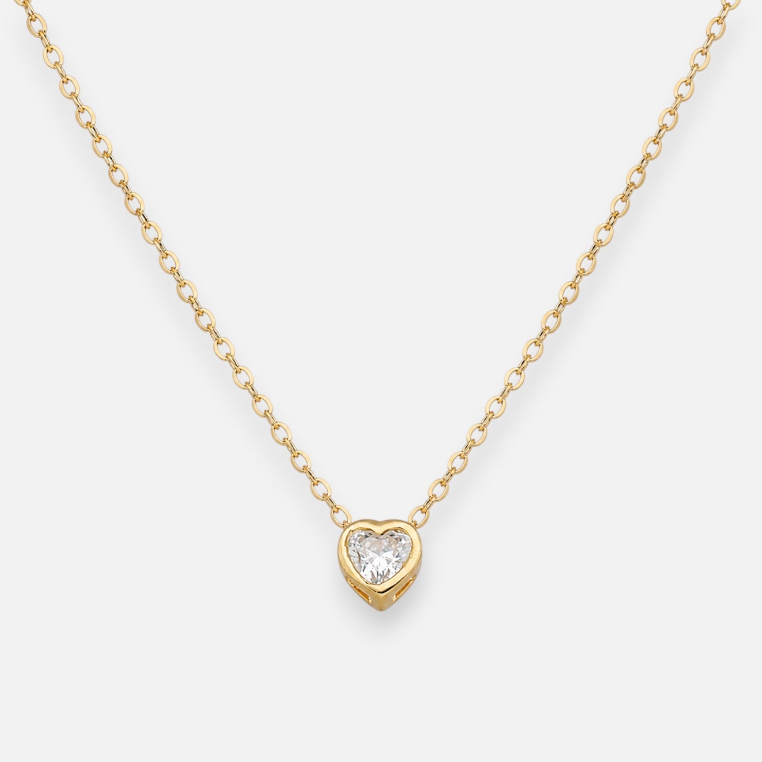 Collar Corazón Circón 5 mm