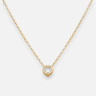 Collar Corazón Circón 5 mm