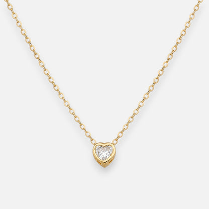 Collar Corazón Circón 5 mm
