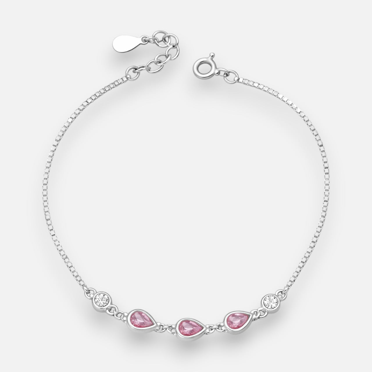 Pulsera Veneciana Gotas Circones Rosa Francia