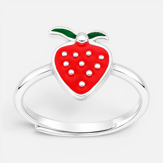 Anillo Frutilla Esmaltada