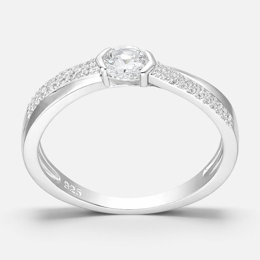 Anillo Líneas Cruzadas Circón
