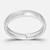 Anillo Cintillo con Circones en Zigzag