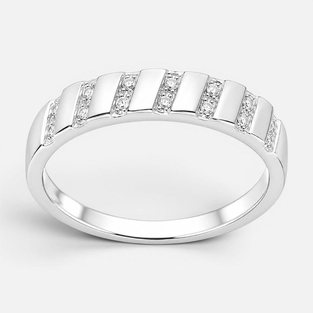 Anillo Cintillo Líneas Circones 20