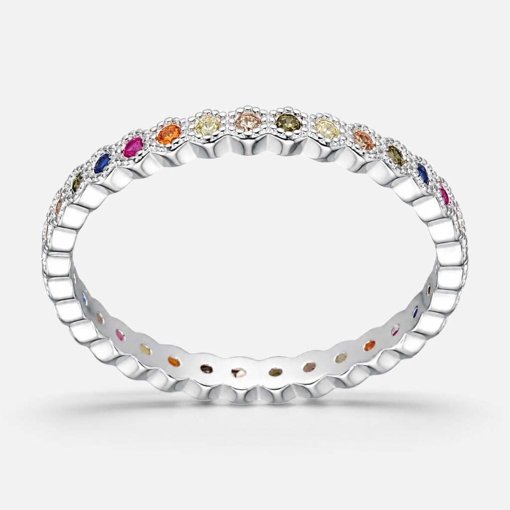 Anillo Cintillo Circones Sin Fin Multicolor