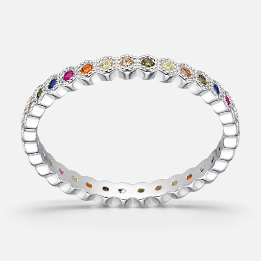 Anillo Cintillo Circones Sin Fin Multicolor
