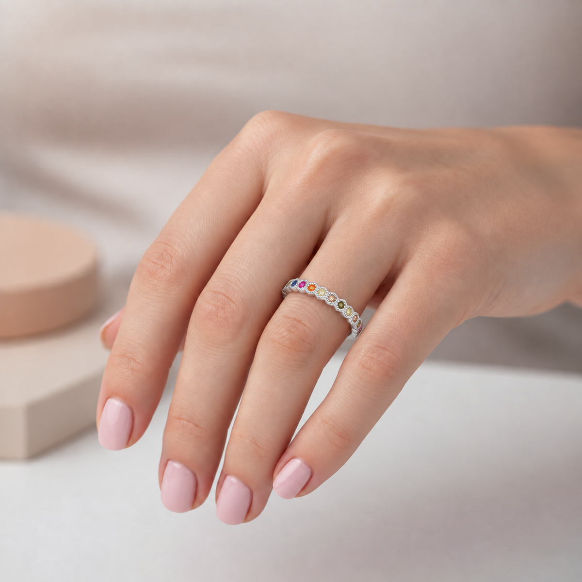 Anillo Cintillo Circones Sin Fin Multicolor