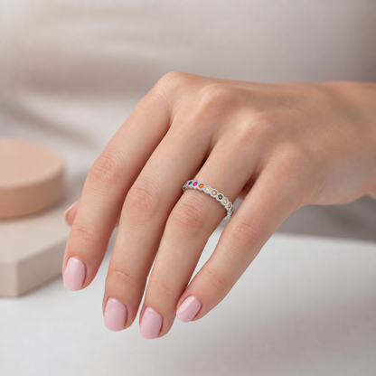 Anillo Cintillo Circones Sin Fin Multicolor