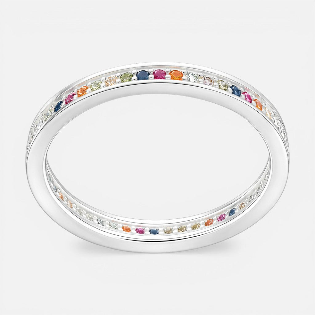 Anillo Cintillo Circones Sin Fin Multicolor 20