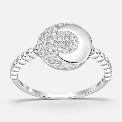Anillo Círculo Media Luna Circones