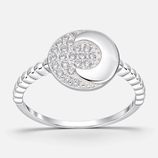 Anillo Círculo Media Luna Circones
