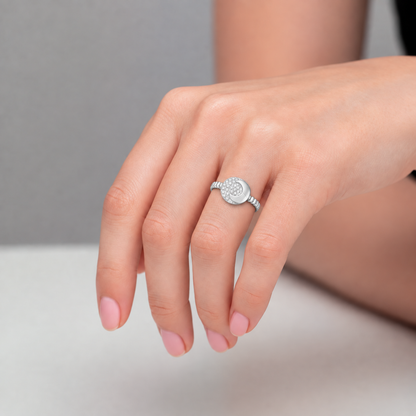 Anillo Círculo Media Luna Circones