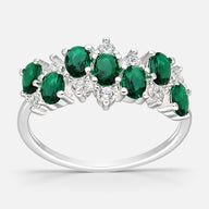 Anillo Ovalos Esmeralda Circones