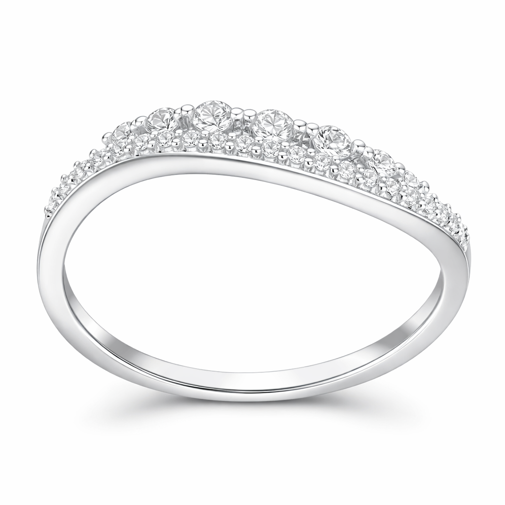 Anillo Cintillo Ondulado Circones