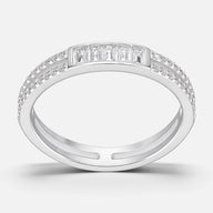 Anillo Cintillo Circones Baguette