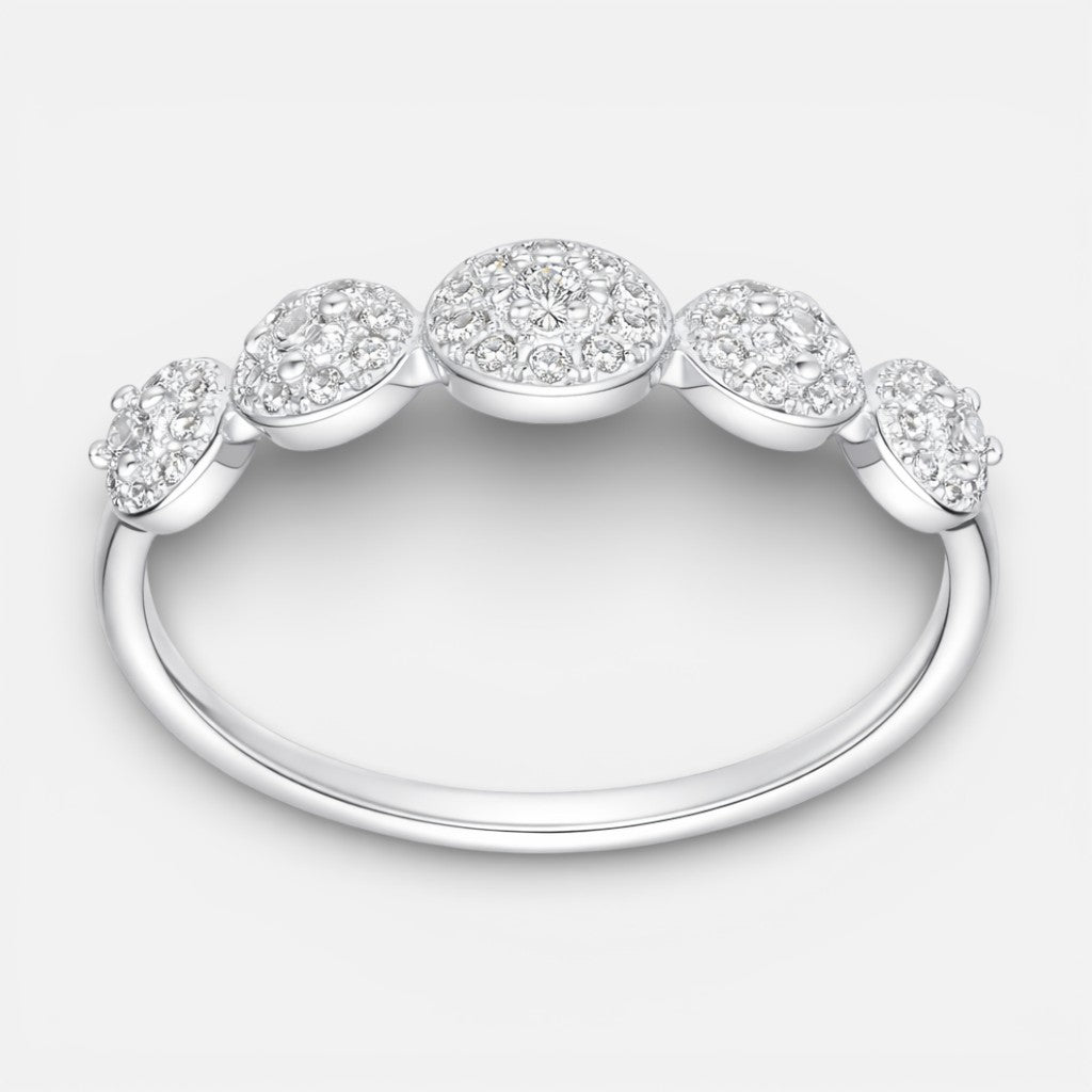 Anillo Cintillo Ovalos Circones