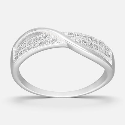 Anillo Cintillo Circones Línea Entrelazada